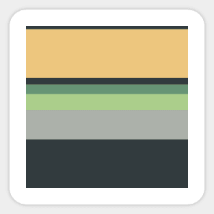 A magnificent tailoring of Greyish, Onyx, Slate Green, Laurel Green and Pale Gold stripes. Sticker